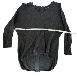 Express Charcoal Knit Sweater w/ Zipper in back
